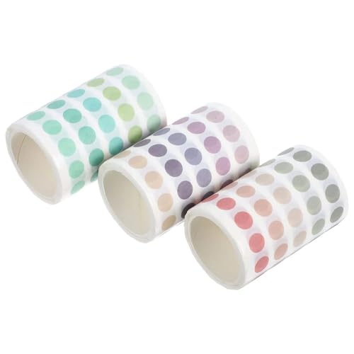 Colored Dot Stickers 12Rolls Dot Washi Tape Stickers Pastel Color Dot Stickers for Journals Notebooks Scrapbooking Planner Accessories