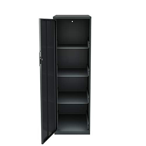 Office Dimensions Personal Cabinet, 4 Shelf, Charcoal