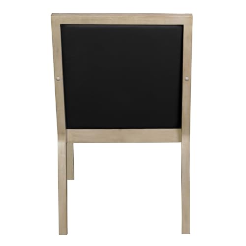 Romig Regent WallGuard Guest & Reception Waiting Room Wood Side Chair - Noble Oak/Black Vinyl