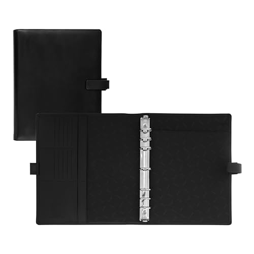 Filofax Metropol Organizer, Letter Size, Black - Leather-Look, Six Rings, Week-to-View Insert, English (C026970)