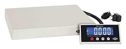 Wedo 507610010 Paket-Waage mit Zählfunktion 100 Plus inkl. Netzgerät, 100kg/ 10g