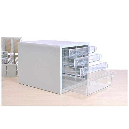 AFPSDLFJDLS Document Organizer - Half Transparent Vertical File Cabinet 4 Drawer Index Function Flat Drawer(E)