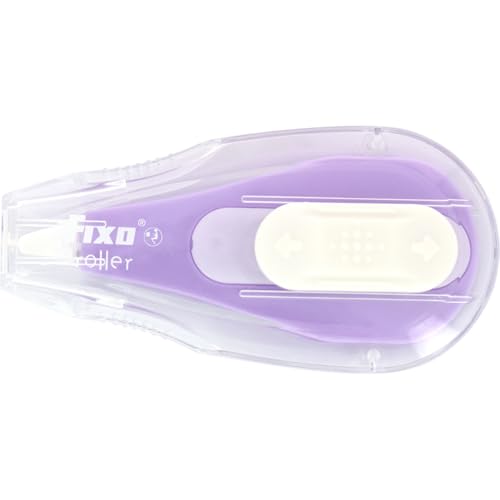 Fixo Roller - 12 Pack Retractable Left Handed Correction Tape Front Application 6m x 5mm Allows Instant Writing, Perfect School and Office Supplies for Correcting Paper Errors