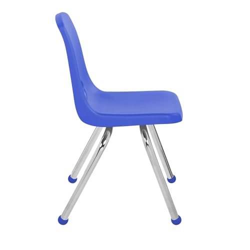 FDP 14" School Stack Chair with Ball Glides, Blue, 2-Pack, 15412-BL