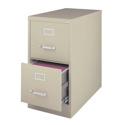 Hirsh Industries Value Pack (Set of 2) 25" Deep 2 Drawer Vertical Letter File Cabinet in Putty