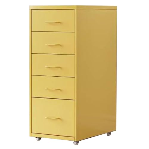 ELEFOCUS Ultra-Practical tin File Cabinet, Five Layers of Large Capacity, Narrow Body Design only 28cm Wide, Flexible Placement!(Size:28cm*41cm*69cm)
