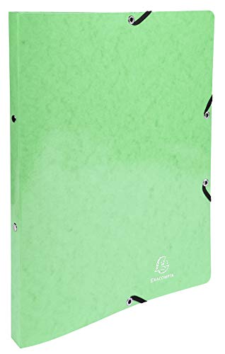Exacompta - Ref 54829E - Iderama Elasticated Ring Binder - 320 x 250mm in Size, Suitable for A4 Documents, 2 Rings, 20mm Spine, 15mm Rings - Assorted Colours (Pack of 20)
