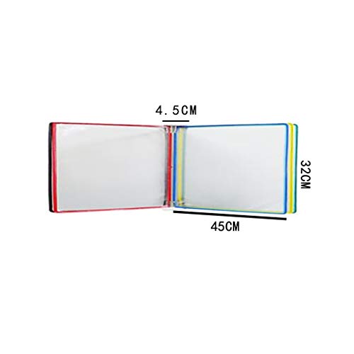 KGDJBGSE Wall Mounted File Folder Holder Hanging Organizer Document Display with 5 Panels and 10 Pockets 45 * 32 4.5CM(Large)