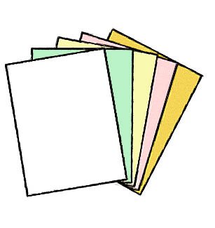 100 Sets of 5 Part NCR Carbonless Paper, Letter Size 01942 (8-1/2" x 11") 500 Sheets, Reverse Collated
