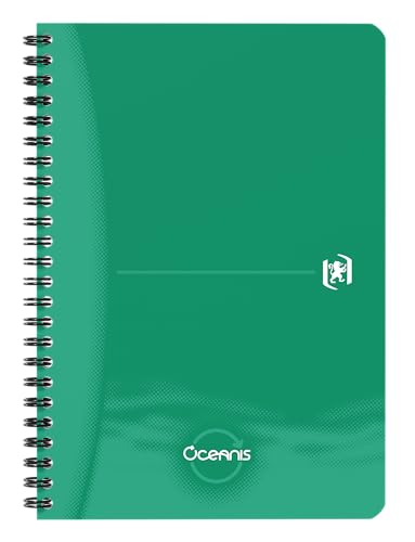 Oxford 5 x A5 Lined Spiral Notebook Oceanis Recycled Plastic from the Sea 180 Pages 5 Colours
