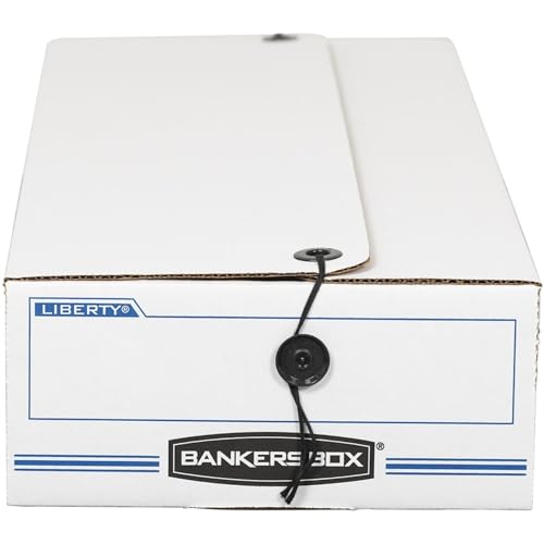 Bankers Box 12-Pack String & Button Check Box, 4-1/4 x 6" x 23-1/4"