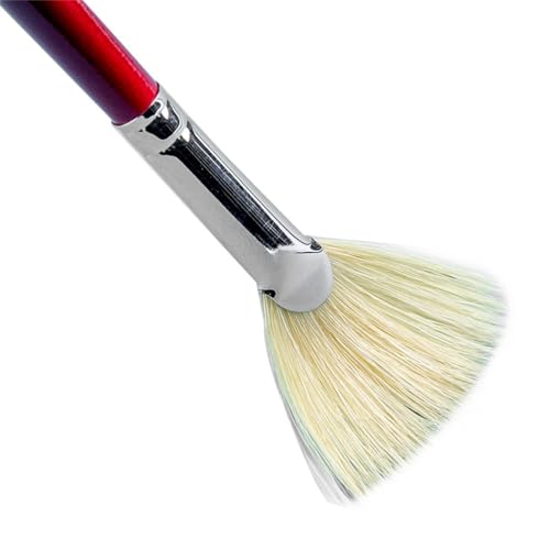 ZSRUIKJN Oil Brush Pig Bristle Fan Pen Oil Brush Gouache Watercolor Brush Set Art Acrylic Pen