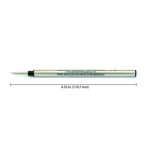 Monteverde Capless Gel Refill to Fit Pelikan, Medium, Blue/Black, 50 Pack