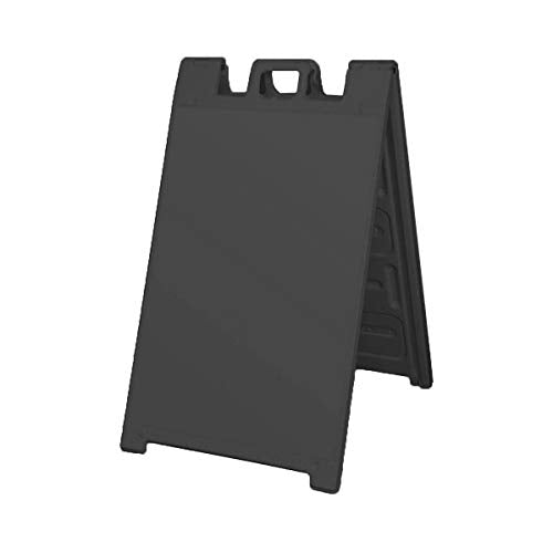 Plasticade Signicade Portable Folding Plastic A Frame Store Sign Stand, Black (2 Pack)