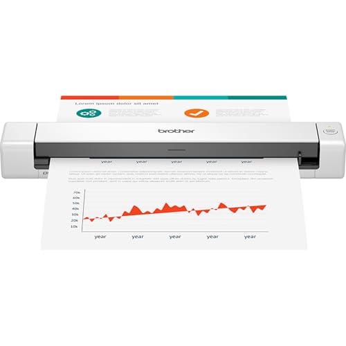 Brother DS-640 Mobile Scanner | A4 | USB Power Supply |15 ppm | Color | Black/White | Dsmobile | Scan to USB (Product is not Wi-Fi)