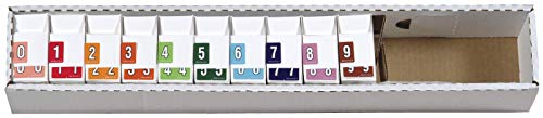 Doctor Stuff - File Folder Labels, Complete Set of Numbers 0-9, DATAFILE/TAB L8700 Match - AL8700 Series Chart Stickers, 15/16" x 1-1/4", 1 Each of 10 Rolls, 500/Roll