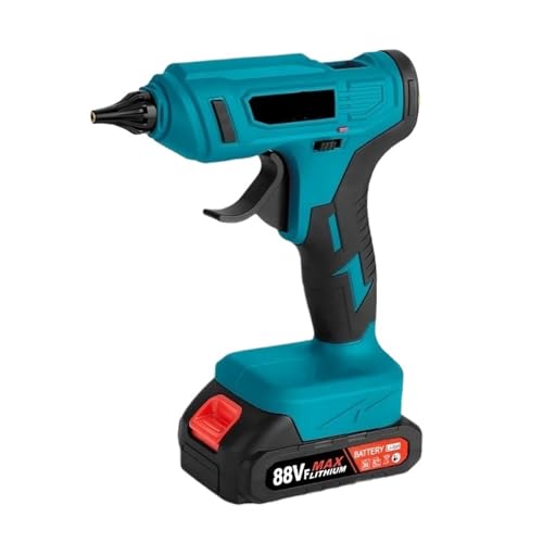 LIBODD Hot Glue Gun 280°C Cordless Hot Melt Glue Gun Portable Rechargeable with 10pcs 11mm Glue Sticks DIY Repair Tool for 18V Battery for DIY Arts, Crafts and Quick Repairs(1 Battery)