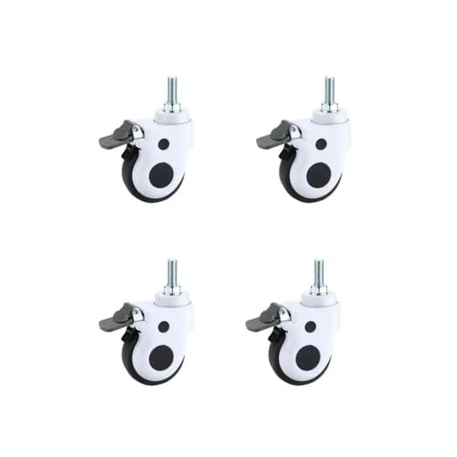 4PCS Medical Caster Wheels with Mounting Swivel/Brake