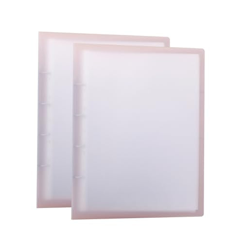 2 Pcs A3 Display Book Folder with Removable Clear Pockets, Translucent White Cover Presentations Document Project Files Folder/30 Pages