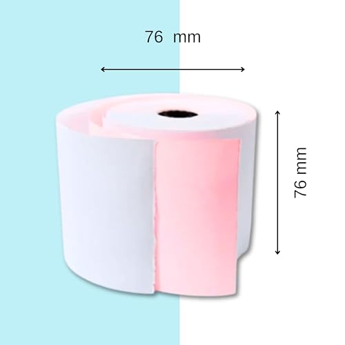 76 x 76mm, 2ply Premium Paper Till EPOS Kitchen Printer Receipt Rolls - Carbonless - (Box of 20 Rolls) - 2 PLY, Non-Thermal