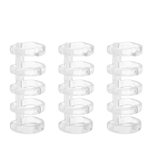 Binder Rings 100Pcs 3/5Holes Loose Leaf Binders Book Rings Translucent Binding Spines Combs Snap Split for Document Binding(White)