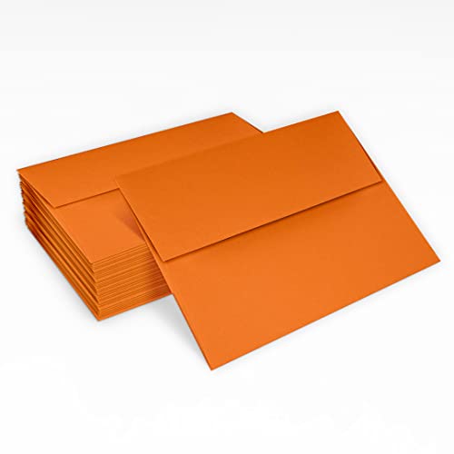 LUXPaper A2 Invitation Envelopes | Peel & Press | 4 3/8" x 5 3/4" | Mandarin Orange | 80lb. Text | 1,000 Qty