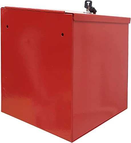 ZEELYDE Donation/Charity/Suggestion Box,Wall Mountable Steel Suggestion Box with Lock - Donation Box - Collection Box - Ballot Box - Key Drop Box - Safe Storage Box Suggestion Cards