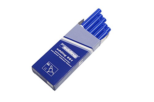 edding Cap Off Whiteboard Markers Bullet Tip Line Width 1 to 2 mm Pack of 10 blue