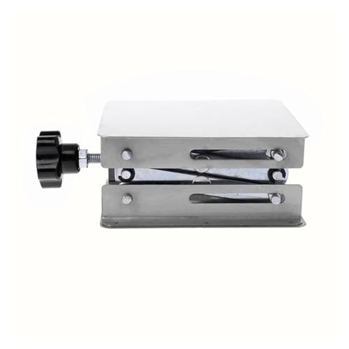 UWYTGF Laboratory Lifting Platform Stand Rack Scissor Jack Bench Lifter Table Lab 100X100Mm Stainless Steel for Scientific Experiment Easy Lift