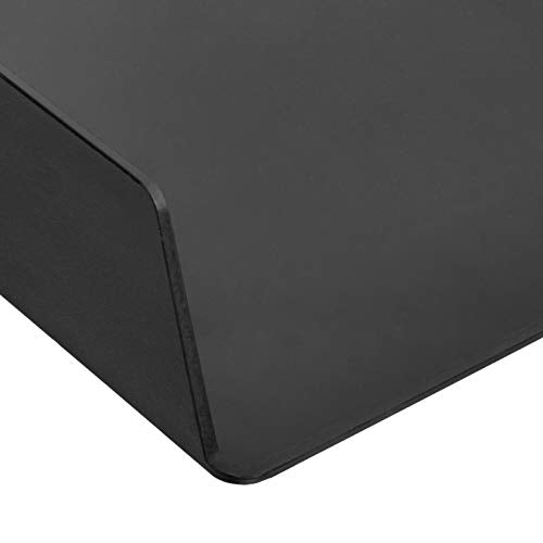 Amazon Basics Rectangular Plastic Desk Organizer, Letter Tray for Documents and Office Supplies, File Storage, Black, 12-Pack