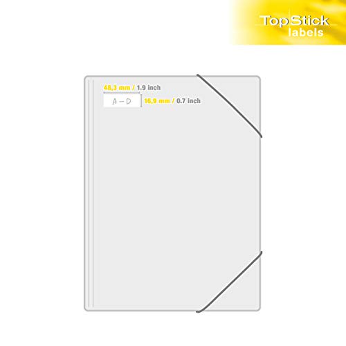 TopStick 8730 Multi-Purpose Labels, 64 Labels Per A4 Sheet, 48.3 x 16.9 mm, 64000 Labels, Self Adhesive, Mini Stickers for Laser and Inkjet Printers, White