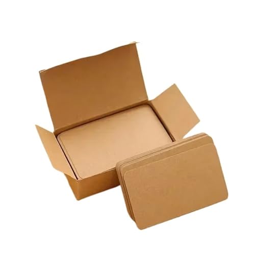 Blank Kraft Paper Business Card 100/300/600pcs Color Word Card Kraft Paper Postcard Retro Blank DIY Handwritten Note Writing Label Bookmark Learning(Khaki,600pcs)