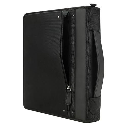 FranklinCovey - Friday Ring-Bound Binder for FranklinCovey Planners | Nylon - Zipper Binder with Handles (Monarch, Black)