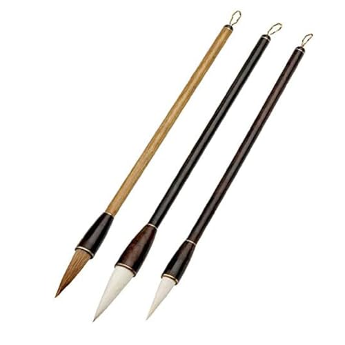Chinese Caligraphy Brush, Sumi Drawing Brush, Premium Chinese Calligraphy Brushes Chinese Calligraphy Brush Tan Wood Calligraphy Pen Brush pens Writing Painting