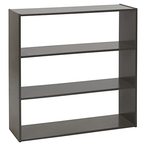 ECR4Kids 3-Shelf Double-Sided Storage Cabinet, 36in High, Grey Wash