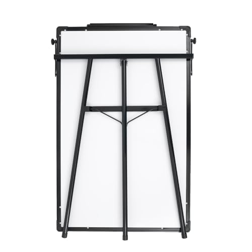 GXFCHYL 24" X 36" Tripod Magnetic Dry Erase Board with Stands, Portable Flip Chart Easel Stand Height Adjustable Dry Wipe Standing White Boards for Office School Home, Black