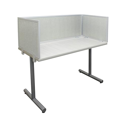 OBEX Acoustic Mounted Screen Privacy Panel Table Top Separator, Sound Blocking Desk Divider (Overcast, 18" X 30")