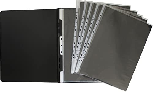 Exxo by HFP 25868 Clipper Refillable Presentation/Display Book A3 20 Pocket Capacity up to 30 Pockets Black