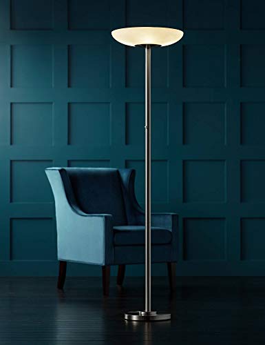 Nickel Light Blaster 72" Tall Nickel 4-Light Torchiere Floor Lamp