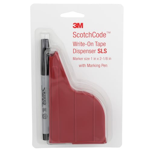 3M ScotchCode Wire Marker Write-On Dispenser with Tape and Pen SLS
