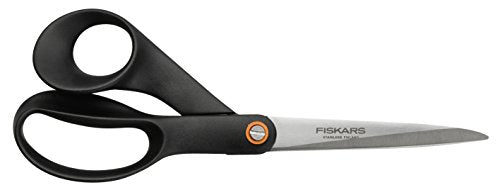 Fiskars Large Universal Scissors, Total Length: 21 cm, Quality Steel/Synthetic Material, Functional Form, Black