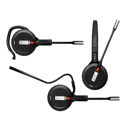 Sennheiser SDW 5013 (506580) - Wireless DECT Headset for PC/Softphone Connection Dual Microphone Ultra Noise Cancelling, Black