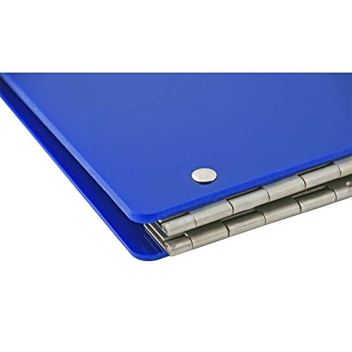 11x17 Binder, Acrylic Fixed 3-Post Vertical Document Organizer. Professional Blue Portfolio Binder for Artwork Storage, Display Tattoo Book, Business Presentations, and Tabloid Portrait Organization
