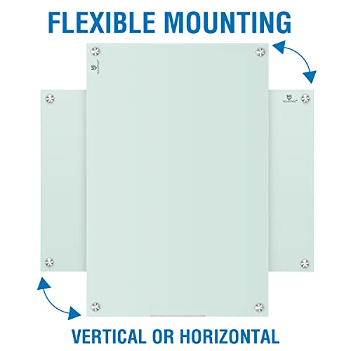 TSJ OFFICE White Board for Wall - 36" x 24" White Glass Board 3 X 2 FT