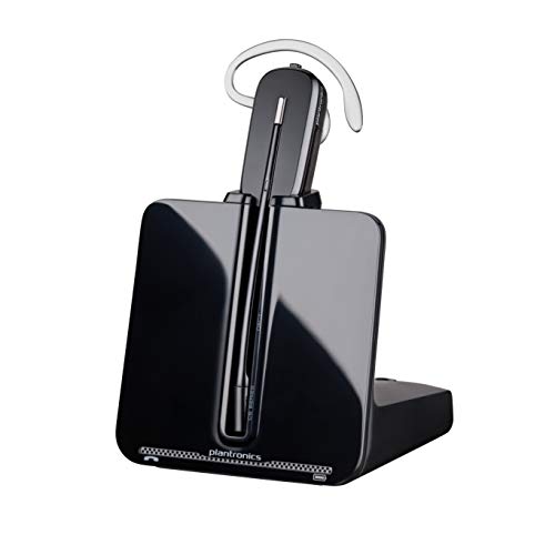 Plantronics - CS540 Wireless DECT Headset (Poly) - Single Ear (Mono) Convertible (3 Wearing Styles) - Connects to Desk Phone - Noise Canceling Microphone