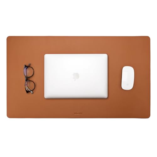 Nordweg Desk Pad Workplace NWA07 – Premium Leather Desk Mat with Smooth Surface for Mouse, Keyboard & Notebook (Caramel)