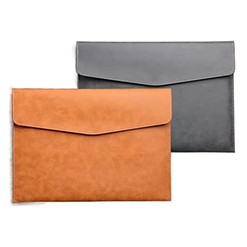 AEYSD-456 Filing Envelopes 2 Pcs Leather Document Bag A4 Paper Business Document Bag Thickened Press Button Contract Bill Organizer Large Capacity Folder Plastic Folders (Color : A)