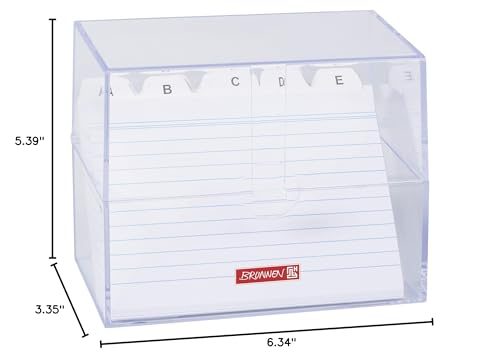 Brunnen 1020560 Index Card Box 16.1 x 13.7 x 8.5 cm Polystyrene Transparent