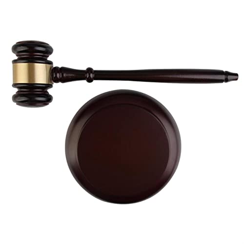 ZHIQISHI Hammer setHandmade Wooden Auction Hammer for Lawyer Judge Handcrafted Gavel Court Hammer for Auction Sale Decor Black (Color : Hard Wood)(Hard Wood)