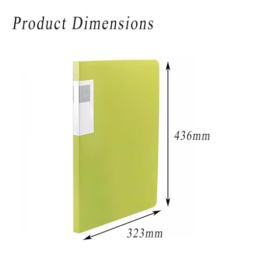 2 Pcs A3 Binding Display Folders,Display Book 60 Pockets, Presentation Project Document Folders Storage Files Holder/Blue(Yellow)